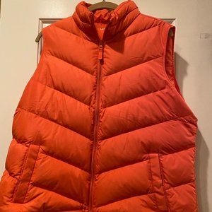 Lands' End Orange Puffer Vest